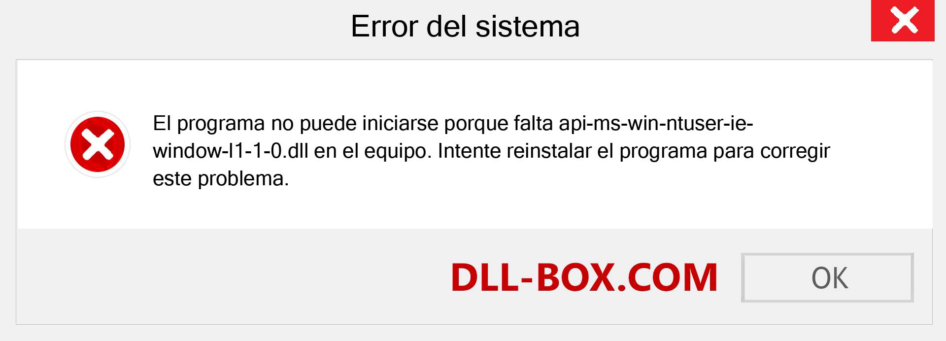 ¿Falta el archivo api-ms-win-ntuser-ie-window-l1-1-0.dll ?. Descargar para Windows 7, 8, 10 - Corregir api-ms-win-ntuser-ie-window-l1-1-0 dll Missing Error en Windows, fotos, imágenes